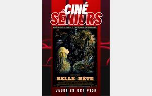 Ciné sénior jeudi 29 octobre à 15h "La Belle et la Bête"