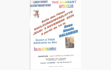 Thé dansant Interclub jeudi 5 novembre